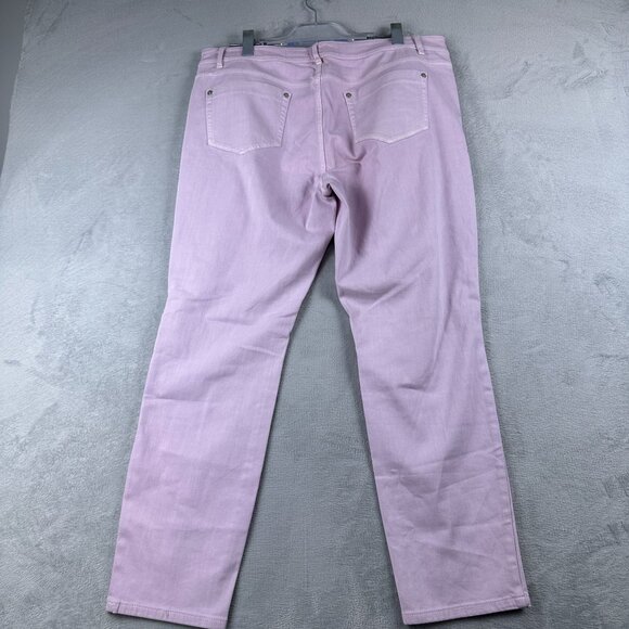 J. Jill Straight Leg Jeans Womens Size 16 Authentic Fit Slim Ankle Mid Rise Pink - Picture 2 of 12